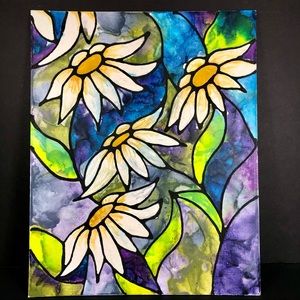 “Forget Me Not” Melted Crayon Art